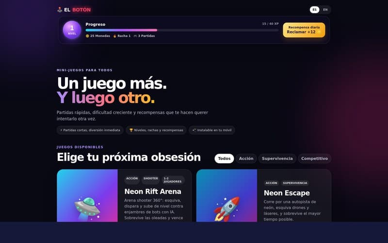 EL BOTÓN — Mini Games screenshot
